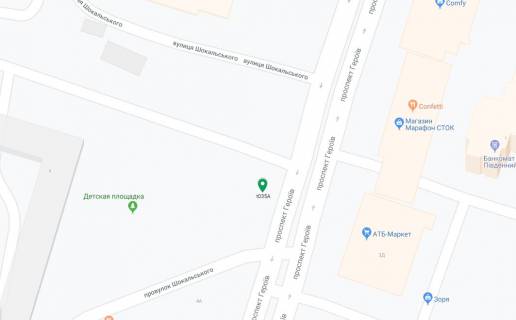 Билборд B в Днепр (Днепропетровск) Героїв пр., 4 схема