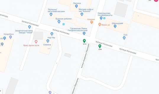 Билборд A в Днепр (Днепропетровск) Зразкова (колишня Академіка Образцова) вул. - Калинова вул., 87Н, в сторону Слобожанський пр. (колиш. Газети "Правда" пр.) схема
