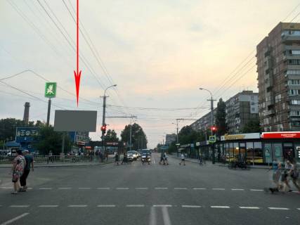 Білборд, Бігборд (Борд)  B у Дніпро (Дніпропетровськ) Зразкова (колишня Академіка Образцова) вул. - Калинова вул., 87Н, в сторону ТРЦ "Караван" Фото 1