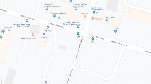 Білборд, Бігборд (Борд)  B у Дніпро (Дніпропетровськ) Зразкова (колишня Академіка Образцова) вул. - Калинова вул., 87Н, в сторону ТРЦ "Караван" схема