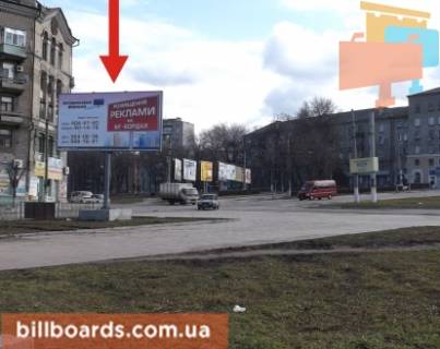 Billboard  in Kam'yanske (Dniprodzerzhinsk) Svobody av., 65 / Anoskina av. Photo 1