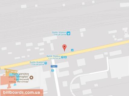 Билборд A в Каменское (Днепродзержинск), 6х3  авторозв'язка вул.Січеславський шлях (вул.Дніпропетровська) - вул. Дорожня - просп. Ювілейний, рух до центру схема