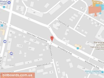 Билборд A в Каменское (Днепродзержинск), 6х3  просп. Аношкіна, біля СТО 4х4, напрямок з центру схема