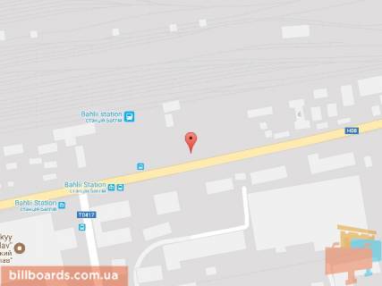 Билборд B в Каменское (Днепродзержинск), 6х3  вул. Січеславський шлях, район станції "Баглій" схема