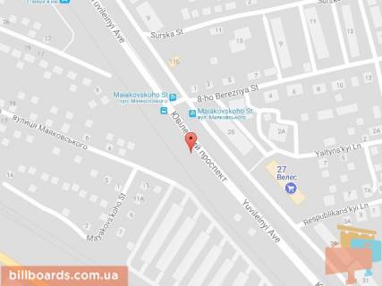 Билборд A в Каменское (Днепродзержинск), 6х3  просп. Ювілейний, навпроти буд. №25, рух з центру схема