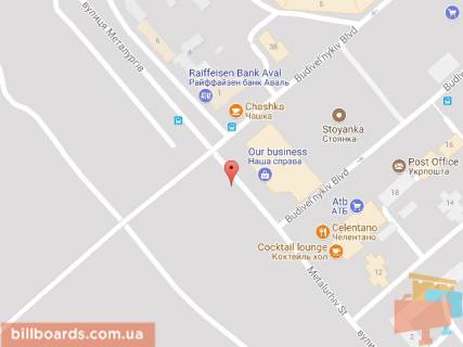 Билборд B в Каменское (Днепродзержинск), 6х3  просп. Металургів (навпроти "Наше Діло") схема