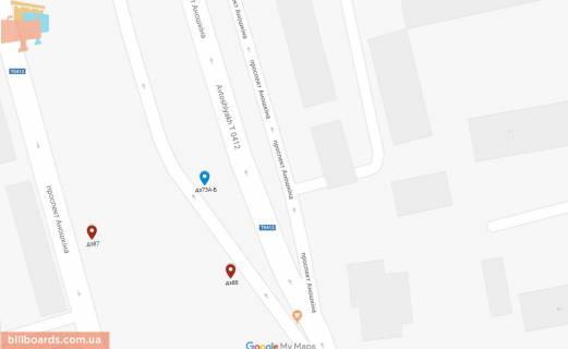 Billboard A in Kam'yanske (Dniprodzerzhinsk), 6х3  prosp. Anoskina, navproti bud. No22, ruh v napramku centru scheme