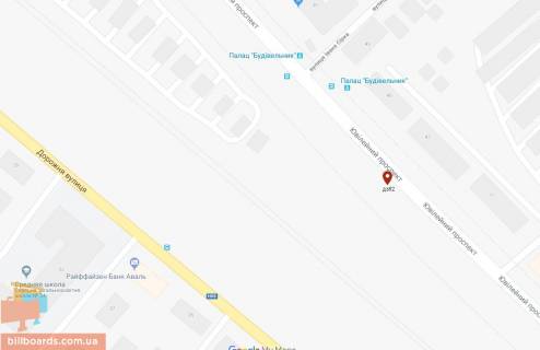 Билборд B в Каменское (Днепродзержинск), 6х3  просп. Ювілейний, район будинку №47, рух до центру схема