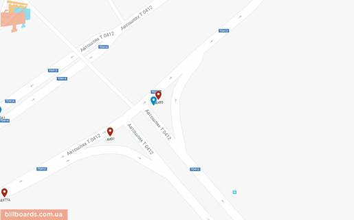 Билборд A в Каменское (Днепродзержинск), 6х3  Лівобережний міст (з'їзд з моста) схема