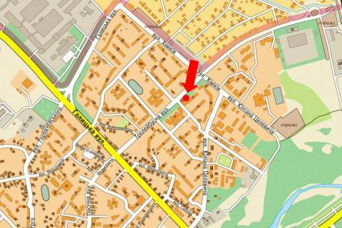 Билборд B в Ивано-Франковске Тролейбусна вул., 12, біля аптеки, в центр схема