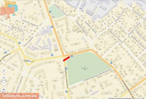 Билборд A в Ивано-Франковске Галицька вул. - Василіянок (Панфіловців) вул., нижній схема