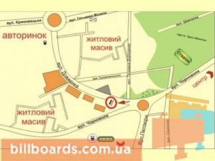 Билборд B в Ивано-Франковске Довженка вул., 4 схема