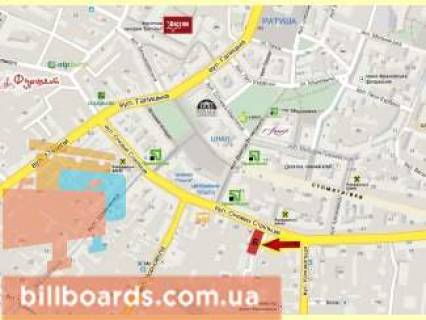 Билборд B в Ивано-Франковске Січових Стрільців вул., нижній схема