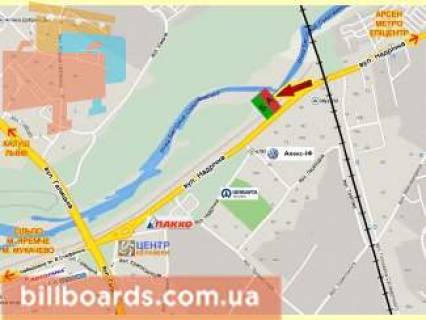 Билборд A в Ивано-Франковске Надрічна вул., біля ж / д схема