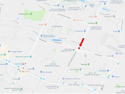 Билборд B в Харькове Гвардійців Широнінців вул. - вул. Бучми (Уборевича), навпроти АЗС "Окко", в центр схема