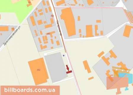 Билборд  в Харькове Гагарина пр., 352 схема