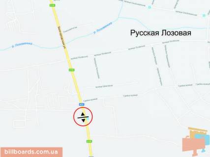 Білборд, Бігборд (Борд)  A у Харкові траса Харків - Бєлгород схема