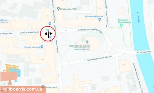 Ситилайт B в Харькове Коцарська вул. - Різдвяна (Енгельса) вул. схема