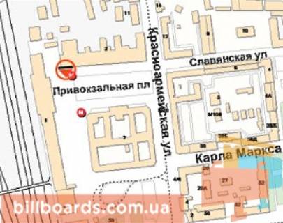 Призма A в Харькове Привокзальна пл., ст. м. Вокзальна (кол. Південний вокзал), права - 155117 схема
