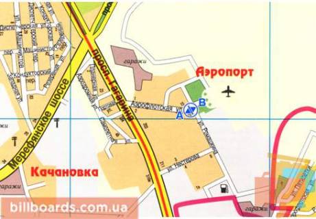 Скроллер  в Харькове Аэрофлотская ул., 16 / Ромашкина ул., гостиница "Аэропорт" - 80870 схема