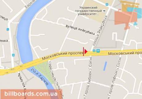 Ситилайт  в Харькове просп. Героїв Харкова (Московський)., 41, из центра схема