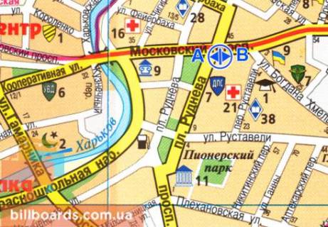 Ситилайт  в Харькове просп. Героїв Харкова (Московський)., 32, в центр схема
