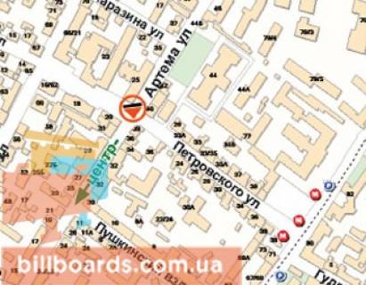 Призма A в Харькове Ярослава Мудрого (Петровського) вул.- Алчевських (Артема) вул. (А) - 89666 схема