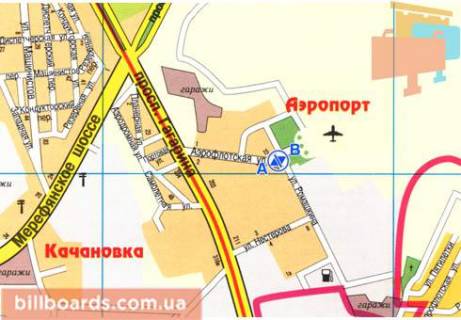 Скролер, Скрол  у Харкові Аэрофлотская ул., 16 / Ромашкина ул., гостиница "Аэропорт" - 81045 схема