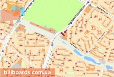 Билборд B в Харькове Тракторобудівників пр., 79/42, навпроти схема