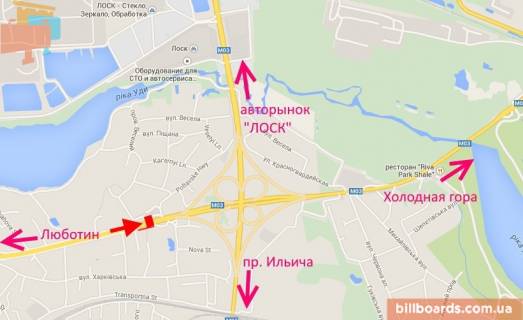 Призма A в Харькове Полтавский шлях, пост ГАИ, в центр - 126722 схема