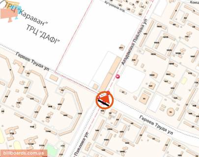 Призма  в Харькове Павлова ул., 150 / Героев Труда ул. - 155435 схема