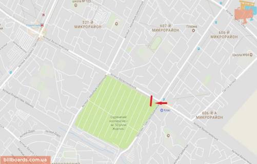 Билборд A в Харькове Тракторобудівників пр. - Валентинівська вул. схема