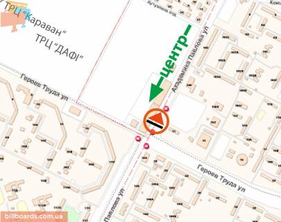 Призма A в Харькове Павлова вул. / Героїв Праці вул., в центр - 155457 схема