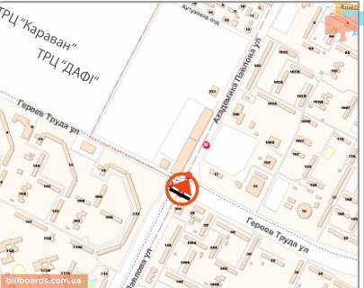 Призма  в Харькове Павлова ул., 150 / Героев Труда ул. - 155458 схема