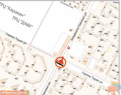 Призма  в Харькове Павлова ул., 150 / Героев Труда ул. - 155459 схема