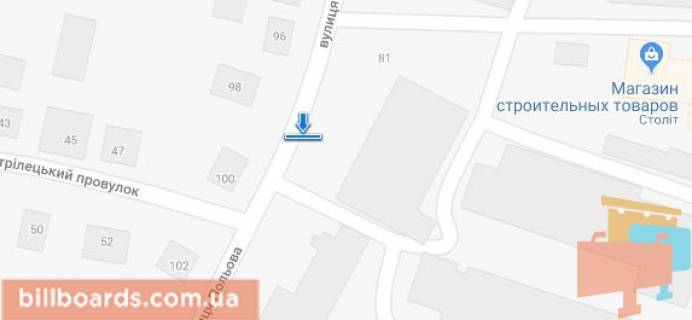 Билборд  в Харькове Полевая ул., 81 схема