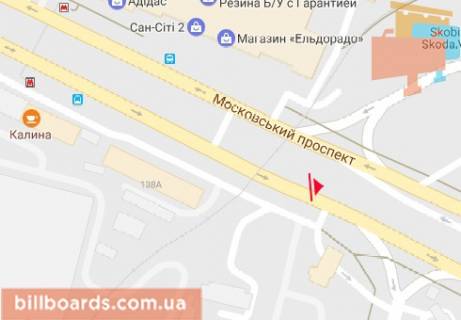 Білборд, Бігборд (Борд)   у Харкові Московский пр., 138в схема