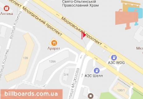 Призма  в Харькове просп. Героїв Харкова (Московський) - Академіка Волкова (Морозова) ул. (в центр) - 162930 схема