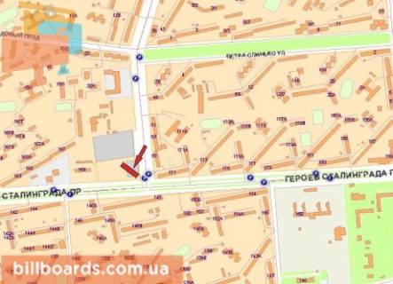 Призма A в Харькове Григоренко пр. (бывш. Жукова пр.) - просп. Байрона (Героїв Сталінграда) - 173417 схема