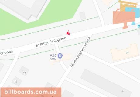 Білборд, Бігборд (Борд)   у Харкові Ахсарова ул., 7 схема