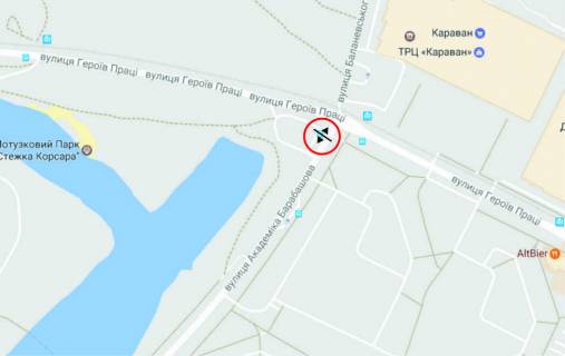 Призматрон, Призма A у Харкові Барабашова вул. - Героїв Праці вул., 2-Г - 188448 схема