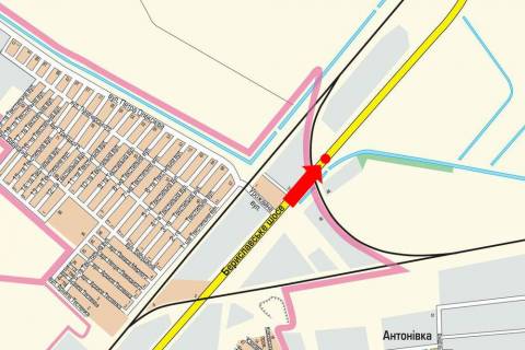 Билборд A в Херсоне, 3x6  Бериславське шосе, роздільник, з центру, права схема