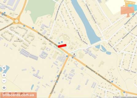 Билборд A в Хмельницком Мира пр., зупинка "Автовокзал №1" схема