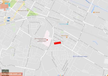 Билборд A в Хмельницком Пілотська вул., 13 схема