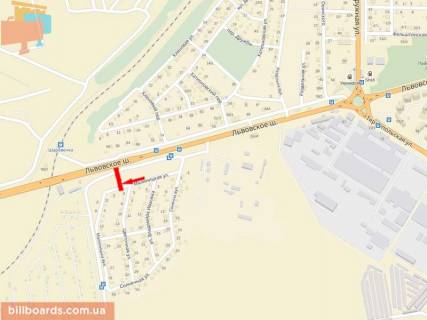Билборд B в Хмельницком Виїзд з міста з боку м. Львів, м.Тернопіль схема