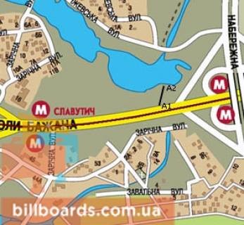 Призма A в Киеве Бажана пр., за ст. м. "Осокорки", в сторону Південного мосту - 132027 схема