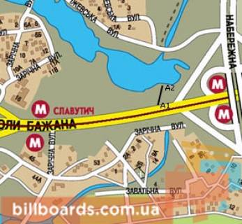 Prismatron, Prism A in Kyiv Bazana av., za st. m. "Osokorki", v storonu Pivdennogo mostu - 132028 scheme