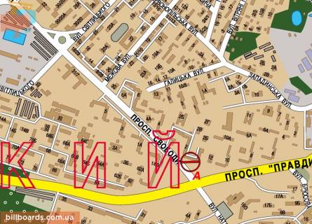Білборд, Бігборд (Борд)  A у Києві Свободи пр., 2 схема