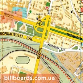 Prismatron, Prism A in Kyiv Pobedy av. - Vozduhoflotskij most - 131393 scheme