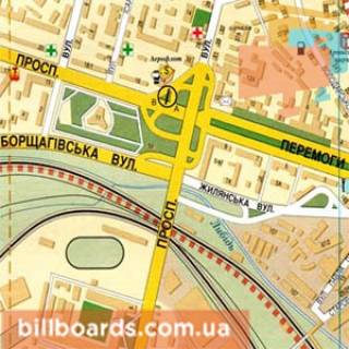 Prismatron, Prism B in Kyiv Pobedy av. - Vozduhoflotskij most - 131395 scheme